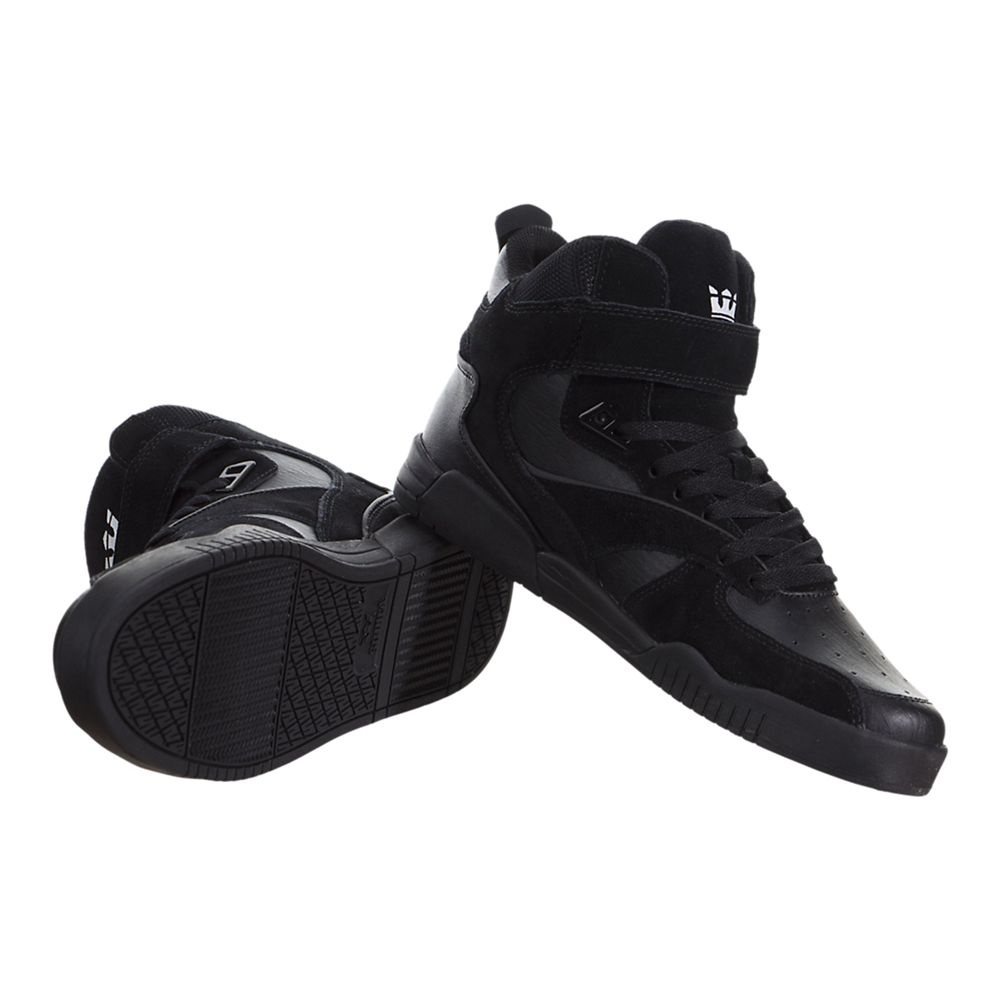 Baskets Montantes Supra Bleeker Noir Black/Black Homme | KIK-40301006